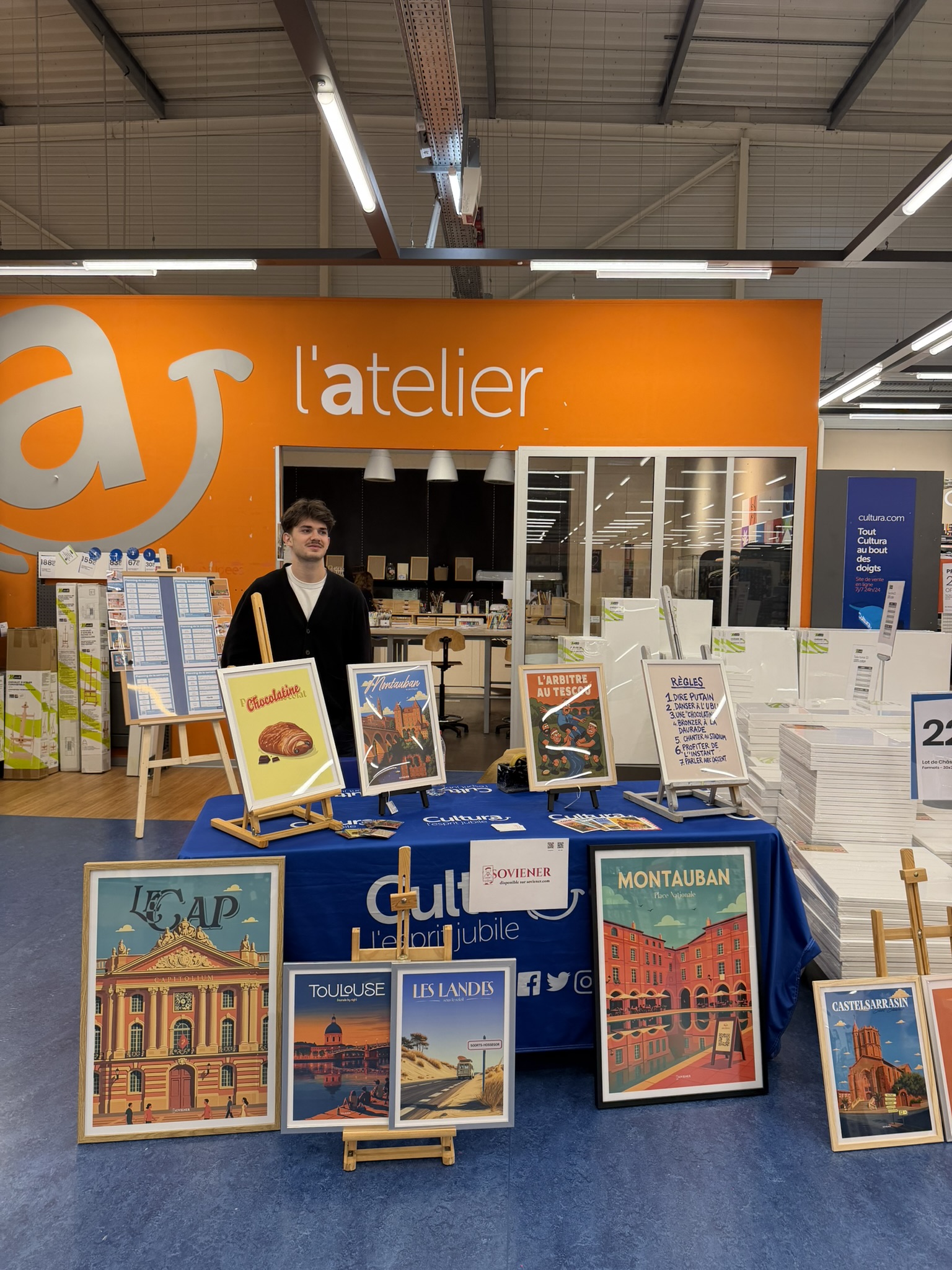 Stand SOVIENER chez Cultura, vente terrain